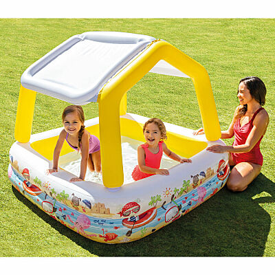 Children's Inflatable Sun Shade Kids Swimming Pool With Canopy
