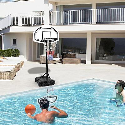 Poolside Basketball Hoop System Pool Outdoor Water Sport Game Play