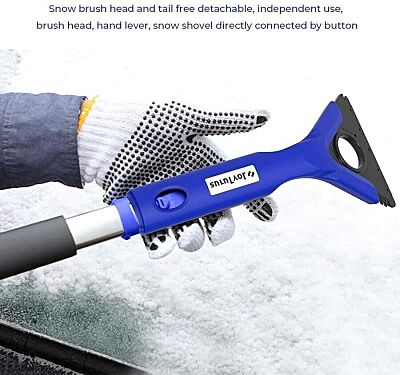 4-in-1 Extendable Snow Ice Removal Scraper Squeegee Auto Snow Brush