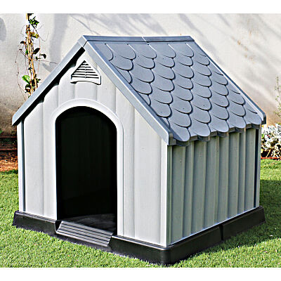 Gray Outdoor Pet Dog House Large Waterproof Dog Kennel Shelter