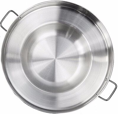 23' Large Mexican Stainless Steel Wok Comal Cazo Griddle Fryer Pan