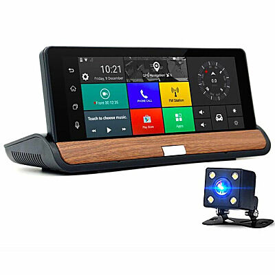 Android WiFi Car Cam Dual Dash Camera Driving Recorder GPS Navigation