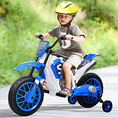 Blue Electric Motorbike 12V Kids Ride On Motorcycle Dirt Bike